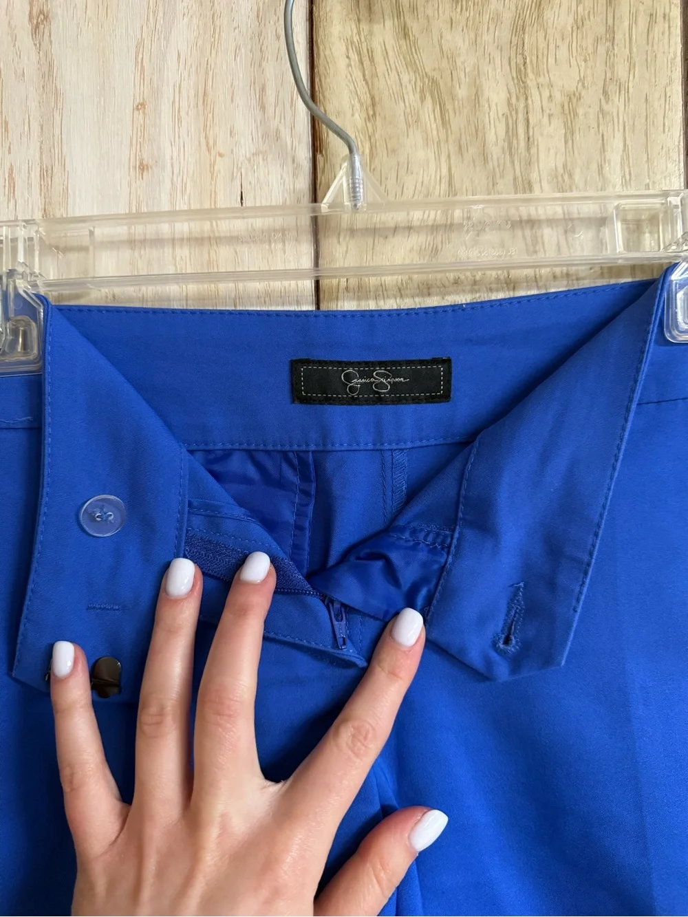 Jessica Simpson Cobalt Blue High-Waist Shorts - Picture 3 of 4
